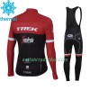 Radbekleidung Radtrikot Langarm + Lang Trägerhose 2017 Trek-Segafredo Damen Winter Thermal Fleece N001